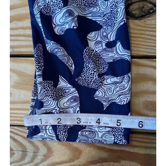 Flylow Printed Athletic Leggings Size Large Women’s Navy - Picture 5 of 7